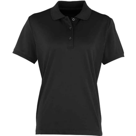 Premier Dames/Dames Coolchecker Piqué Poloshirt (Zwart)