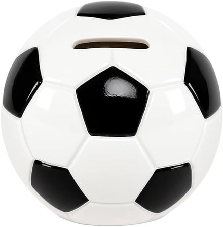Keramische Spaarpot Voetbal voor Kinderen - Spaarvarken Decoratie