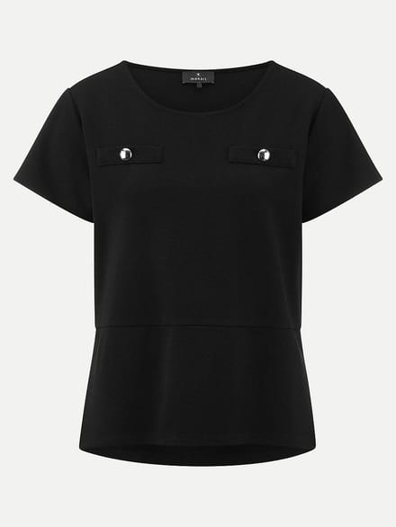 Shirt ronde hals Van Monari zwart