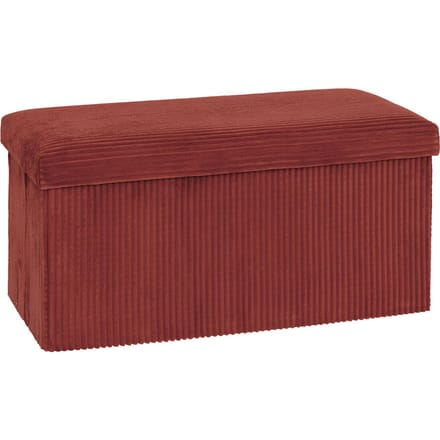 Eazy Living Poef + Opbergbox Calie Rood