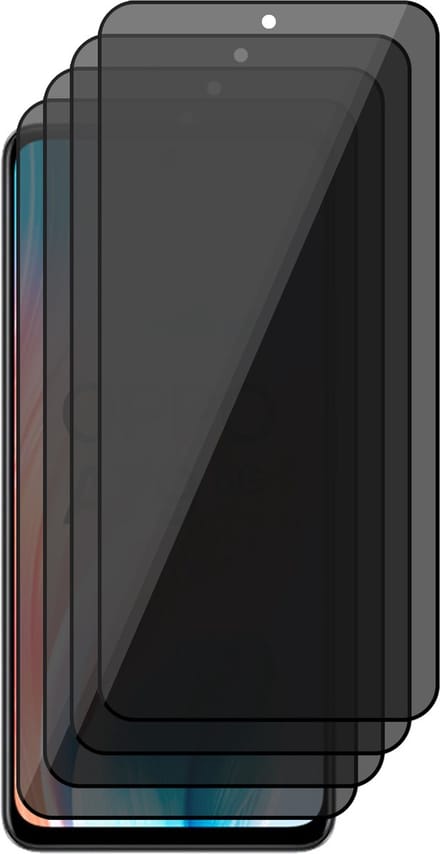 Privacy Screenprotector geschikt voor Oppo A79 - 4x Volledig Dekkend Glas Screen Protector