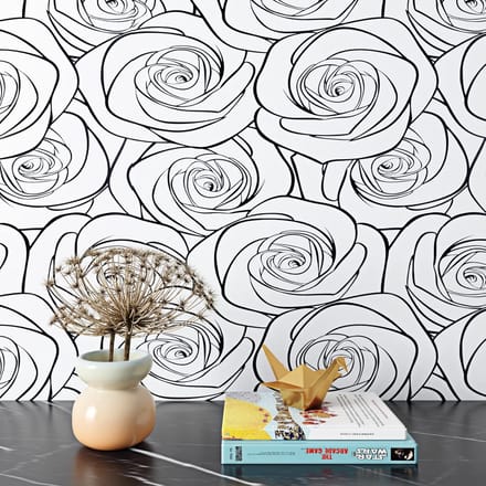 CE - Zelfklevend Bloemenbehang - 44,5cm x 3m - Waterdicht - Makkelijk te Reinigen
