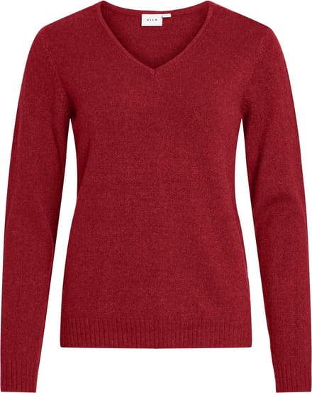 VILA - VIRIL V-NECK L/S KNIT TOP - NOOS - Dames - Gebreide truien