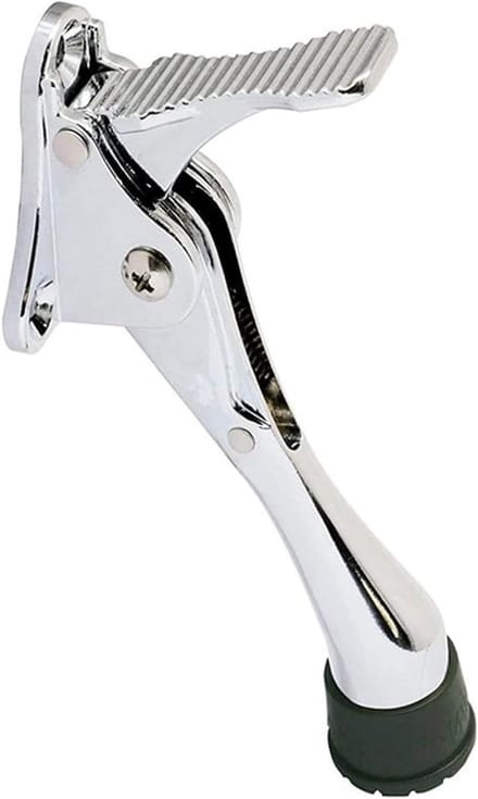 Deurstopper Kick-Down - Deurvastzetter Deurhouder - Deur Openhouden - One Touch Bediening - 15 x 15 x 20 cm - Zilver