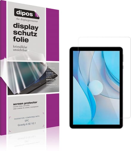 dipos – 2x Beschermfolie geschikt voor SPC Gravity 6 SE 10.1 | Krasbestendige & heldere Screenprotector Ultra-Thin