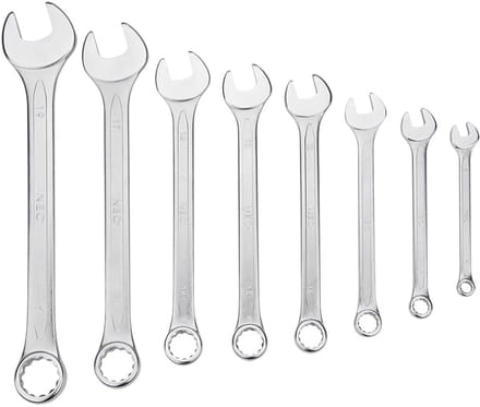NEO Steek/ringsleutelset 6-19 mm, 8 dlg