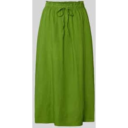 Uitlopende midirok van puur linnen, model 'LINNA'