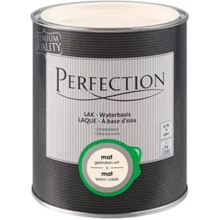 Perfection Houtlak Lak - Mat - Gebroken Wit - 750ml