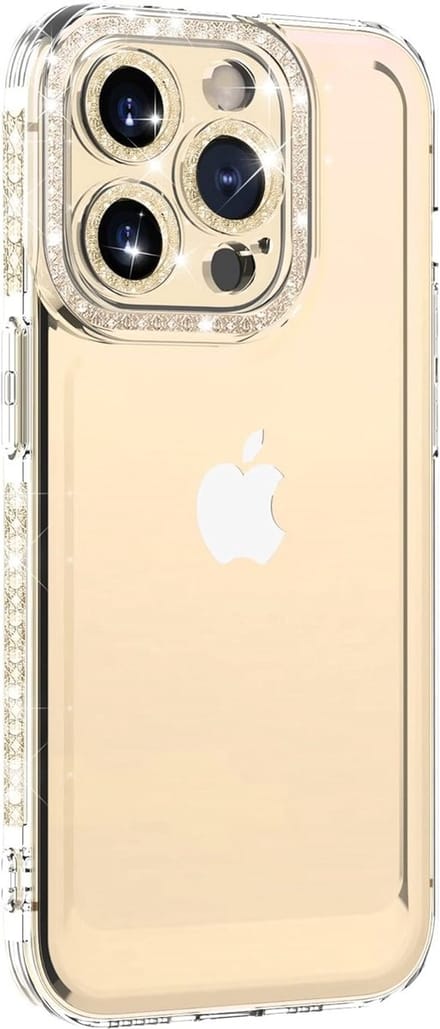 Diamond Space Telefoonhoesje met Camera Bescherming voor iPhone 14 Pro Max - FuturiQ - Transparant