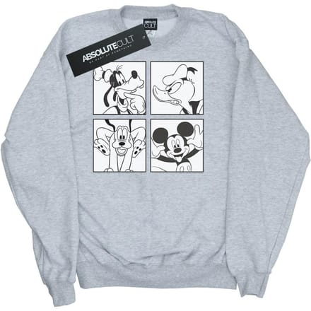 Disney Heren Mickey, Donald, Goofy en Pluto Boxed Sweatshirt (Sportgrijs)