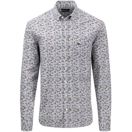 Fynch-Hatton Overhemd Colorful Fantasy Mini Fantasy Leaves Pattern Off White-Multi / male