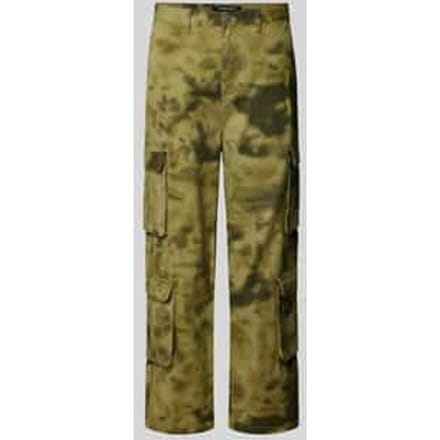 Wide leg cargobroek met achterzakken, model 'HARMON'