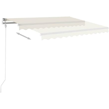 vidaXL - Luifel - automatisch - met - LED - en - windsensor - 300x250 - cm - crèmekleur