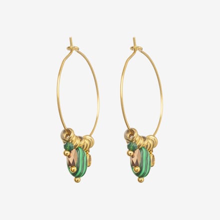 Essenza Beads And Charms Earrings Gold