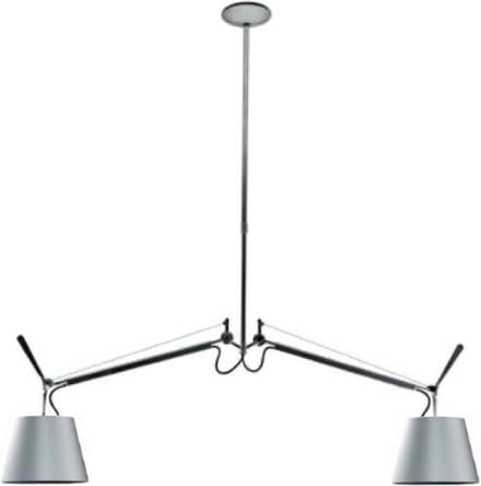 Artemide Tolomeo Due Bracci hanglamp Ø 24 cm satijngrijs