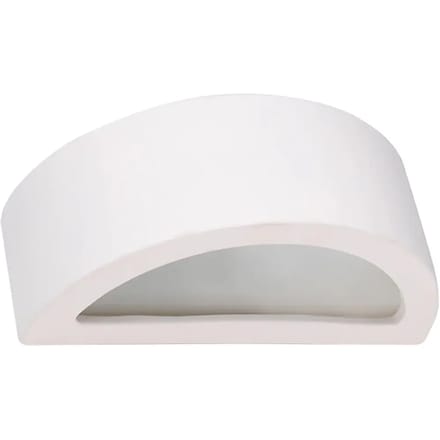 Wandlamp ATENA 30 van keramiek, met licht omhoog en omlaag - Sollux Lighting - IP20 - Wit keramiek behuizing - 30 x 11 x 7.5 cm - 1 x E27 LED, exclusief lichtbron - Max. 15 W - Moderne wandlamp voor woonkamer, slaapkamer en eetkamer
