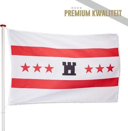 Drentse Vlag Drenthe 40x60cm - Kwaliteitsvlag - Geschikt voor buiten
