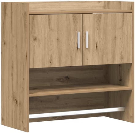 vidaXL - Wandplank - Muurmontage - Artisanaal - eiken - 80 - x - 36 - x - 80 - cm