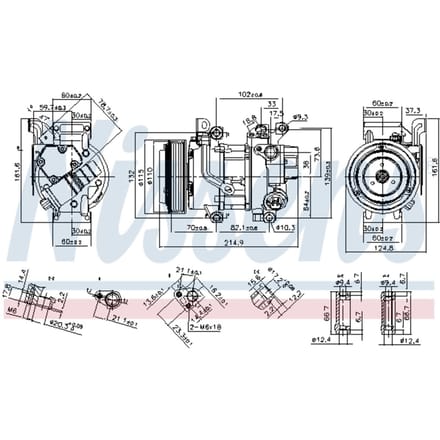 Compressor, airconditioner NISSENS 89528