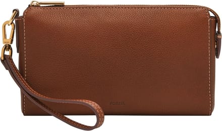 FOSSIL Polstas Utensil zak Gift Wristlet Medium Brown Bruine