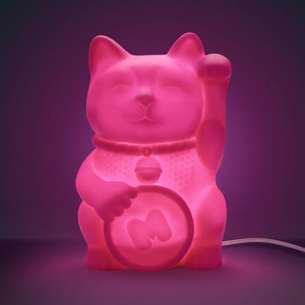 Mustard Tech Laptop USB-Lamp - 12x17 cm - Lucky Cat - Pink