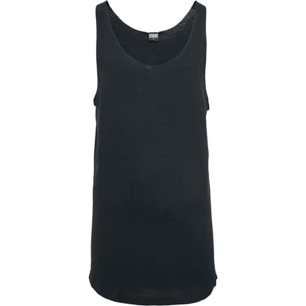 Urban Classics Long Shaped Open Edge Loose Heren Tanktop - zwart - XL
