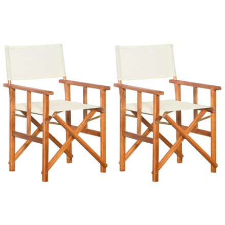 vidaXL - Regisseursstoelen - 2 - st - massief - acaciahout