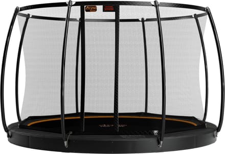 Avyna Trampoline FlatLevel Ø365 met veiligheidsnet | Zwart