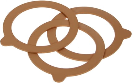 Le Parfait Weckpot inmaakringen - 10x - rubber - oranje - 11 cm
