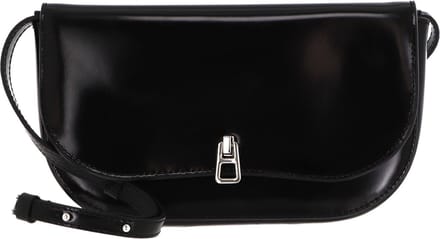 COCCINELLE Leren Schoudertas Magie Shiny Mini Crossover Bag Noir Zwart