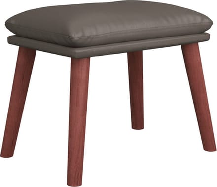 vidaXL - Voetenbank - 45x29,5x35 - cm - kunstleer - grijs
