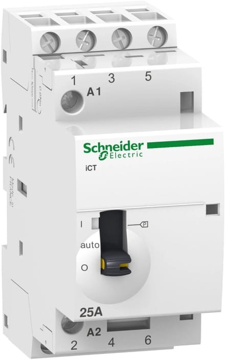 Schneider Electric Ict 25a 4no 220...240vac 50hz manually o