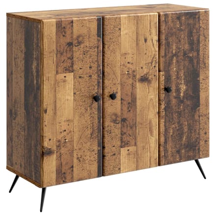 vidaXL - Dressoir - Oud - hout - 89 - x - 34,5 - x - 80 - cm - Bewerkt - hout