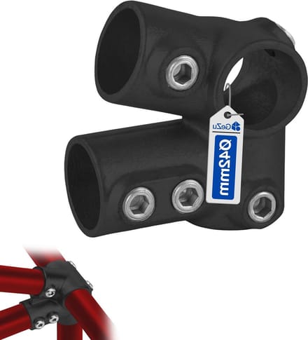 Dakgoot Koppeling - Dakrand Fitting - Dak Constructie - 27½ Graden Hoek - Ø42mm - Zwart
