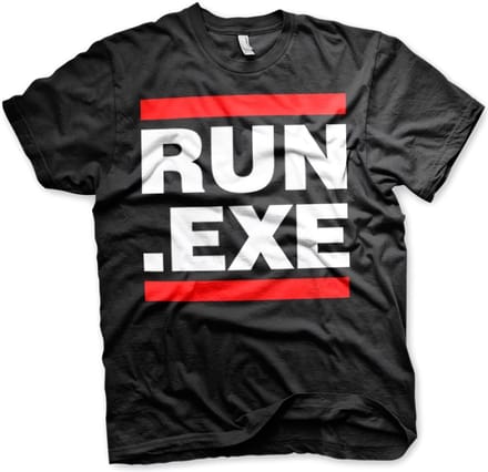 Hybris Run .EXE T-shirt Zwart