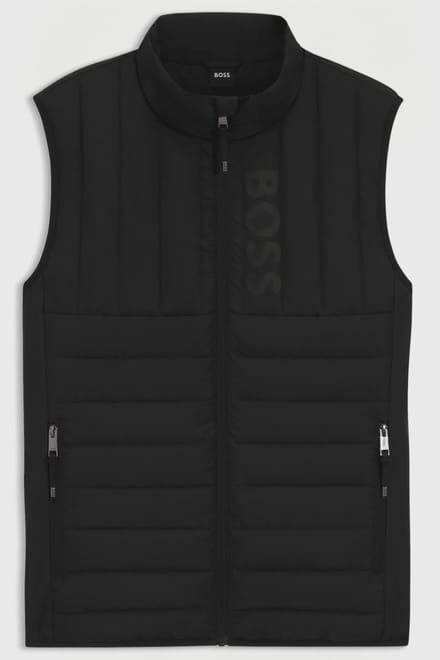 Boss Equestrian Ruben Light Puffer Vest Heren M Zwart