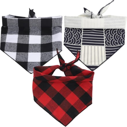 3pcs Bandana pour Chien de Compagnie Lavable Chiot Chat Écharpe de Cou Collier Triangle Mouchoir de Cou FournituresL L gray