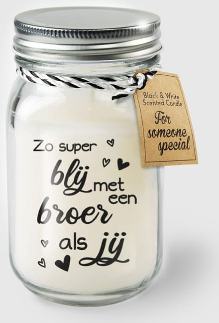 Black & White geurkaars - Broer