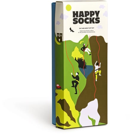 Happy Socks unisex giftbox 4P sokken out and about multi