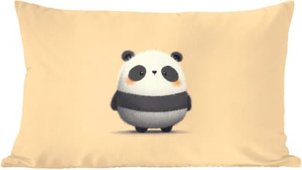 Sierkussens - Kussentjes Woonkamer - 50x30 cm - Panda - Beige - Minimalistisch