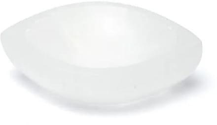 Seleniet oogvormige schaal glanzend – ± 14 cm x 9 cm x 4 cm