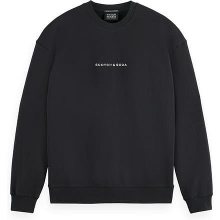 Scotch & Soda Core - Logo Front Chest Sweatshirt Black Taglia: M | Maglioni a maglia Outlet | Uomo | Nero