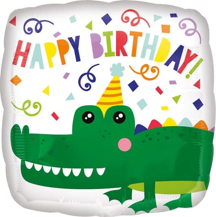 Amscan Folieballon Gator Happy Birthday 43 Cm Wit