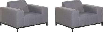 ROVIGO - Fauteuil - Grijs - Polyester