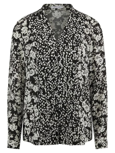 Blouse lange mouwen Van Peter Hahn zwart
