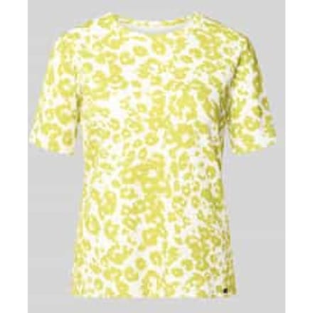 T-shirt in all-over look met ronde hals