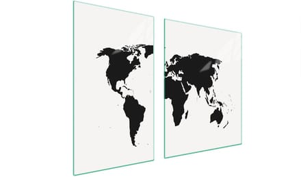 TMK ArtDeko - Snijplank - 100x52 cm - Glas - Decoratieve Mapa