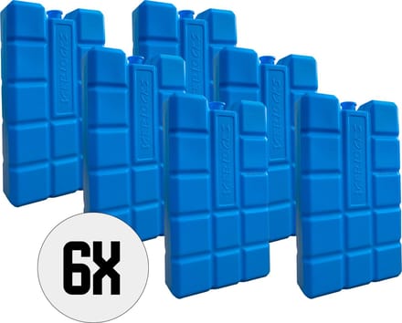 DULA Koelelementen voor koelbox - blauw - 6 stuks - 400 gram - 16x9x3,2cm
