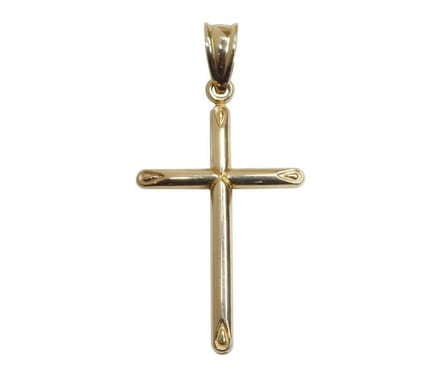 Geel gouden holle kruis
