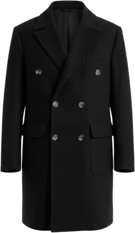 OMBRE Jas - Knopen - Effen Zwart S
